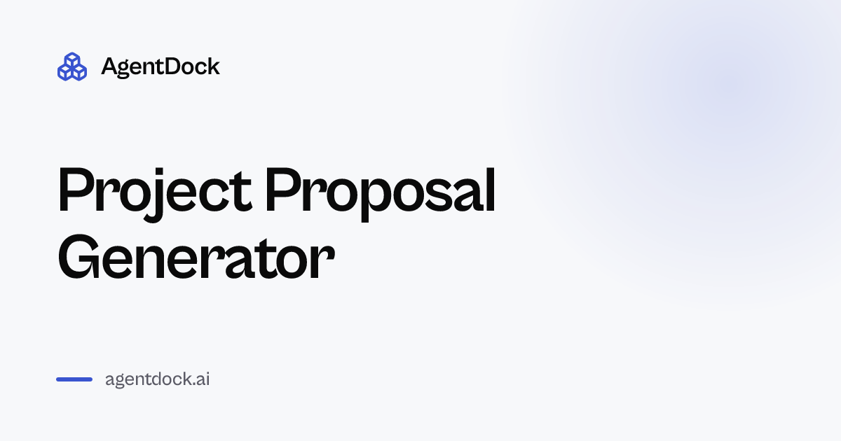 Free Project Proposal Generator - AgentDock