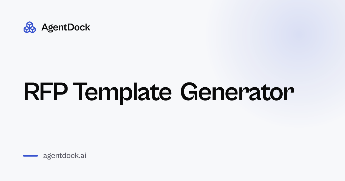 Free RFP Template Generator - AgentDock
