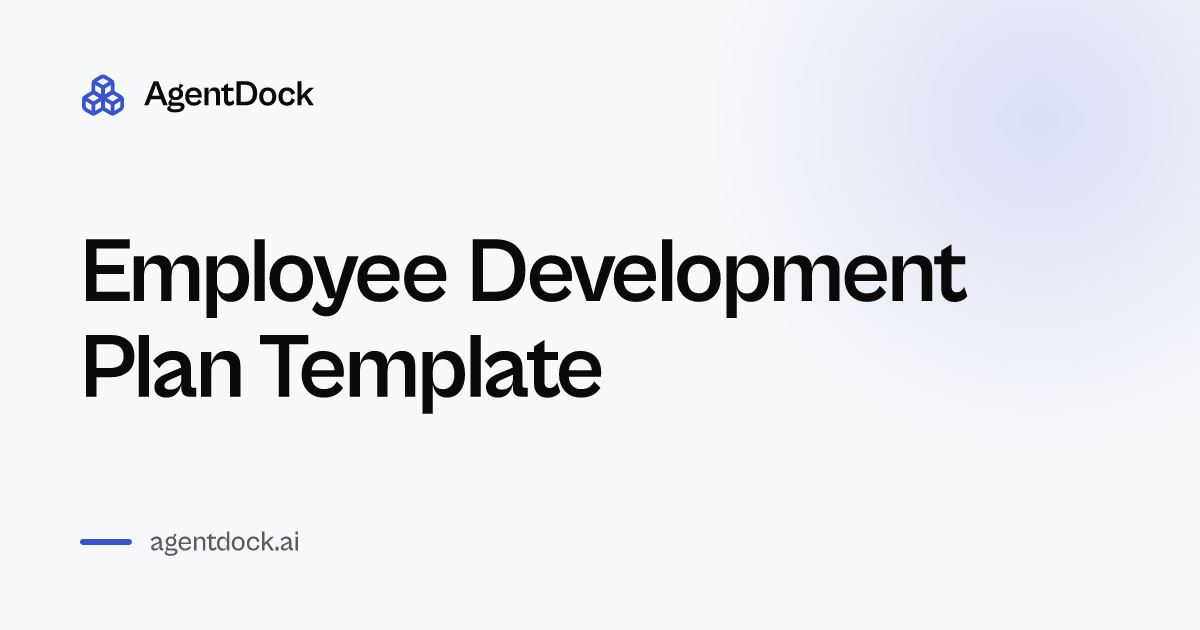 Free Employee Development Plan Template - AgentDock