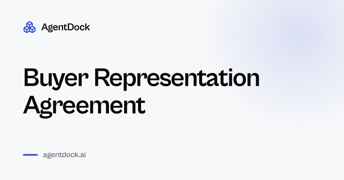 Buyer Representation Agreement - AgentDock